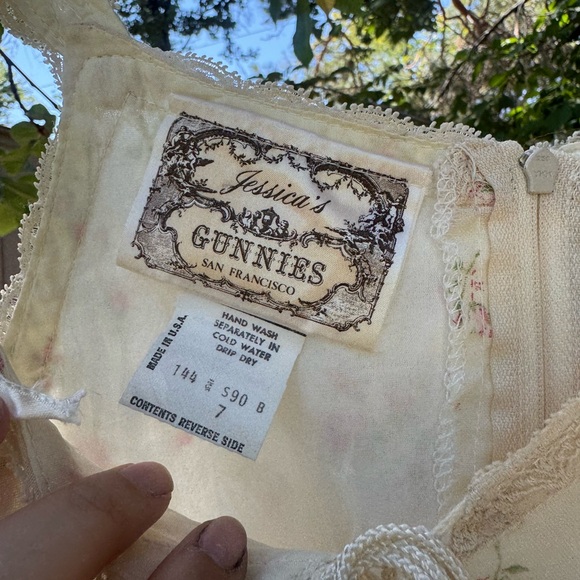 Gunne Sax Floral Cream Skirt / Tank Set Rare find - Picture 8 of 16